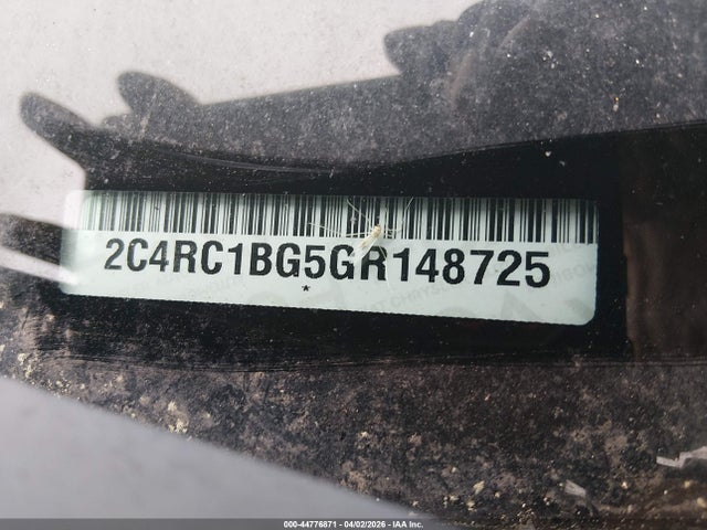 Продажа на аукционе авто 2016 Chrysler Town & Country Touring, vin: 2C4RC1BG5GR148725, номер лота: 44776871