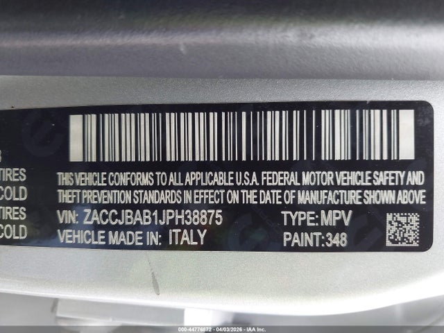 2018 JEEP RENEGADE ZACCJBAB1JPH38875 Photo 8