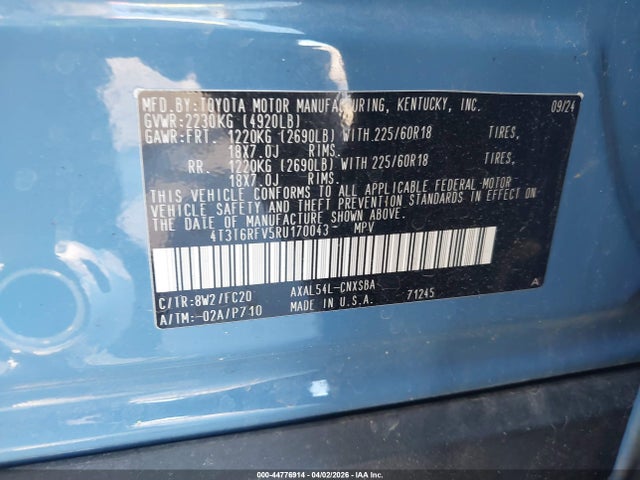 2024 TOYOTA RAV4 HYBRID 4T3T6RFV5RU170043 Photo 8