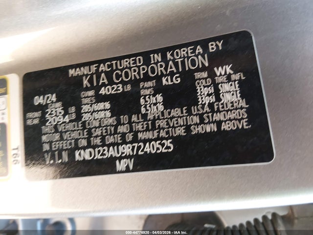 KNDJ23AU9R7240525 KIA SOUL LX