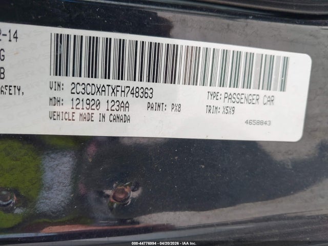 2C3CDXATXFH748363 Dodge Charger Police
