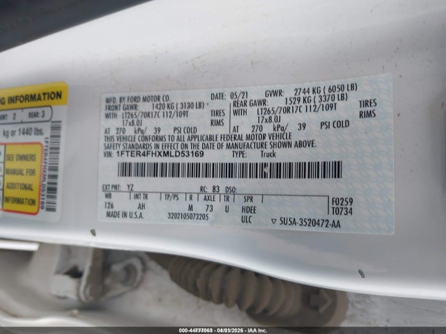 2021 FORD RANGER 1FTER4FHXMLD53169 Photo 8