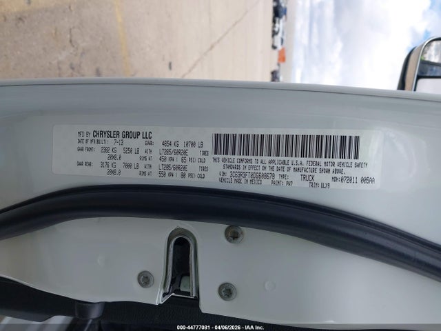 Aukcja sprzedaży 2013 Ram 3500 Laramie Limited, vin: 3C63R3FT0DG608678, numer aukcji: 44777081