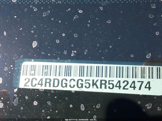 Aukcja sprzedaży 2019 Dodge Grand Caravan Sxt, vin: 2C4RDGCG5KR542474, numer aukcji: 44777115