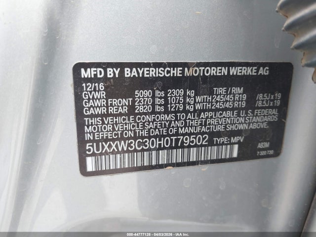 Продажа на аукционе авто 2017 Bmw X4 Xdrive28i, vin: 5UXXW3C30H0T79502, номер лота: 44777128