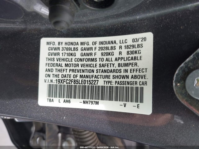 Honda Civic Sport 2020 19XFC2F85LE015227 Image 9