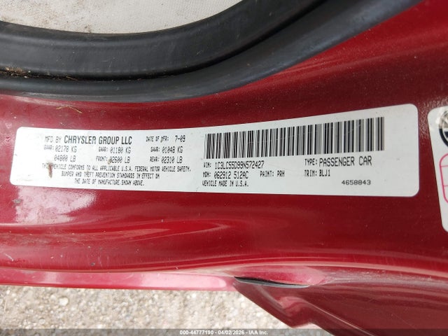 Продажа на аукционе авто 2009 Chrysler Sebring Touring, vin: 1C3LC55D99N572427, номер лота: 44777190