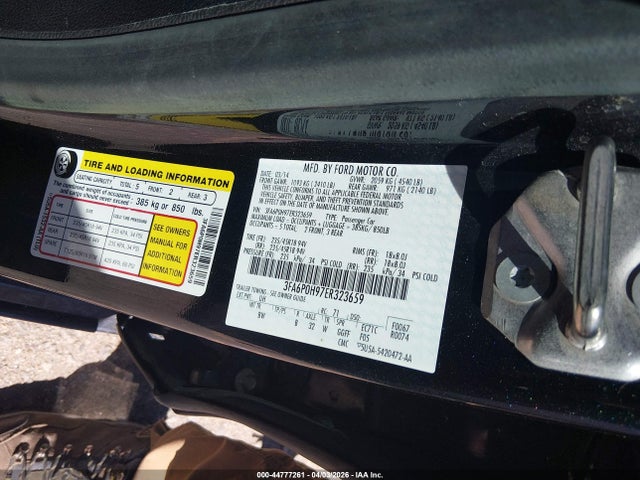 Продажа на аукционе авто 2014 Ford Fusion Se, vin: 3FA6P0H97ER323659, номер лота: 44777261