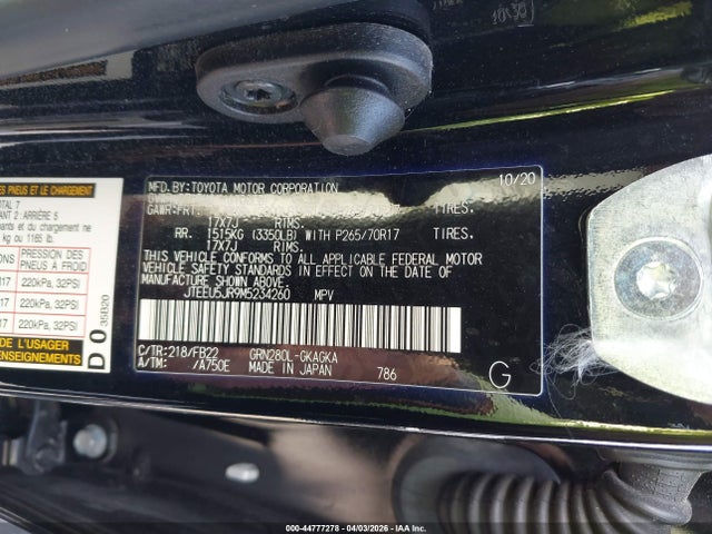 2021 TOYOTA 4RUNNER JTEEU5JR9M5234260 Photo 8