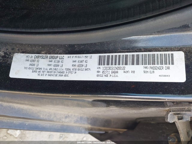 Aukcja sprzedaży 2012 Chrysler 200 Limited, vin: 1C3CCBCG1CN293122, numer aukcji: 44777394