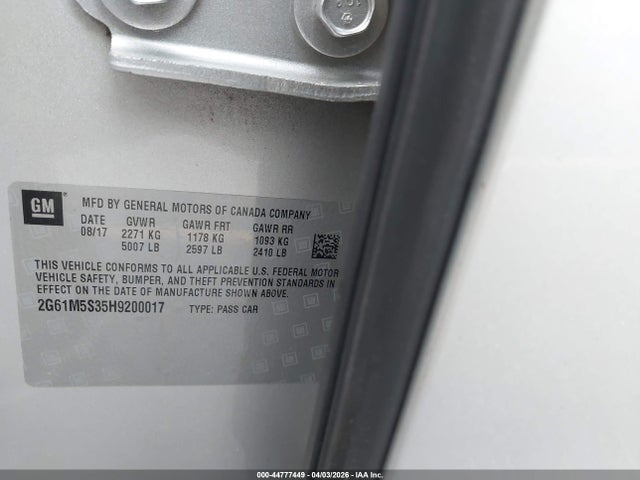 2017 CADILLAC XTS 2G61M5S35H9200017 Photo 8