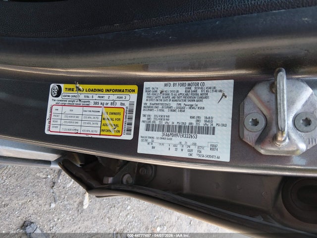 Ford FUSION SE 2014 3FA6P0H97ER332653 Image 9