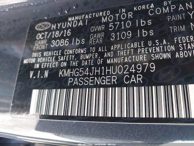 2017 GENESIS G90 KMHG54JH1HU024979 Photo 8