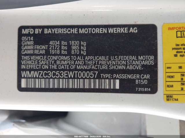 WMWZC3C53EWT00057 Mini Countryman Cooper S