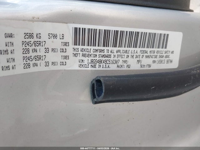 2009 JEEP GRAND CHEROKEE 1J8GS48K49C516307 Photo 8