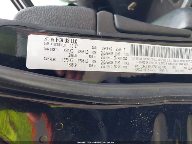 Продаж на аукціоні авто 2018 Jeep Grand Cherokee Limited 4x4, vin: 1C4RJFBG4JC241349, номер лоту: 44777738