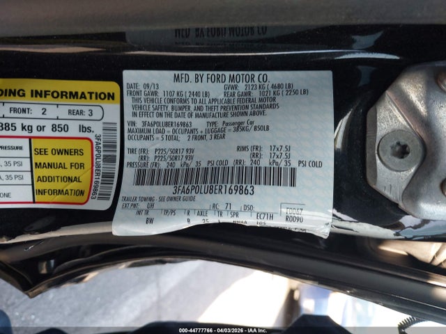 Продаж на аукціоні авто 2014 Ford Fusion Hybrid Se, vin: 3FA6P0LU8ER169863, номер лоту: 44777766