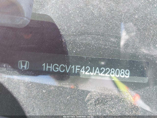 44777918 :رقم المزاد ، 1HGCV1F42JA228089 vin ، 2018 Honda Accord Ex مزاد بيع