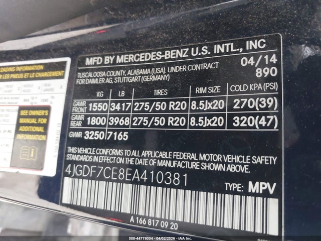 2014 MERCEDES-BENZ GL 450 4JGDF7CE8EA410381 Photo 8