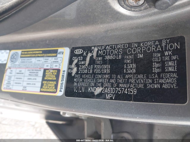 Aukcja sprzedaży 2013 Kia Soul +, vin: KNDJT2A61D7574159, numer aukcji: 44778054