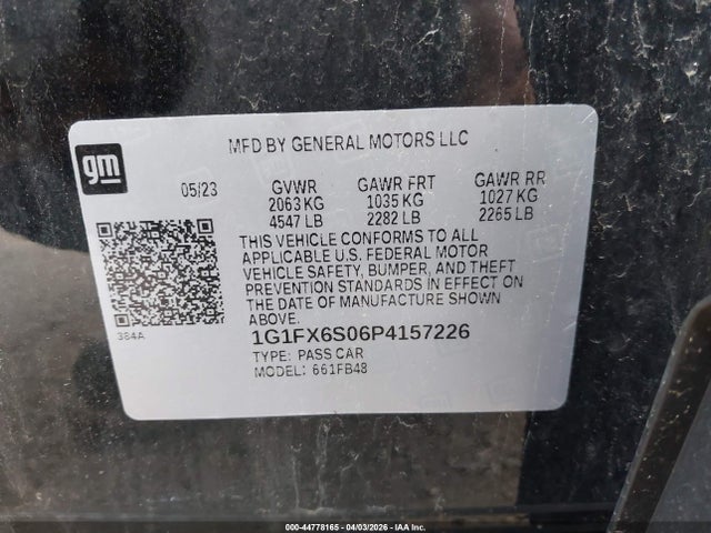 1G1FX6S06P4157226 Chevrolet Bolt Ev Fwd 2lt