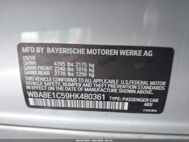 WBA8E1C59HK480361 BMW 330e Iperformance