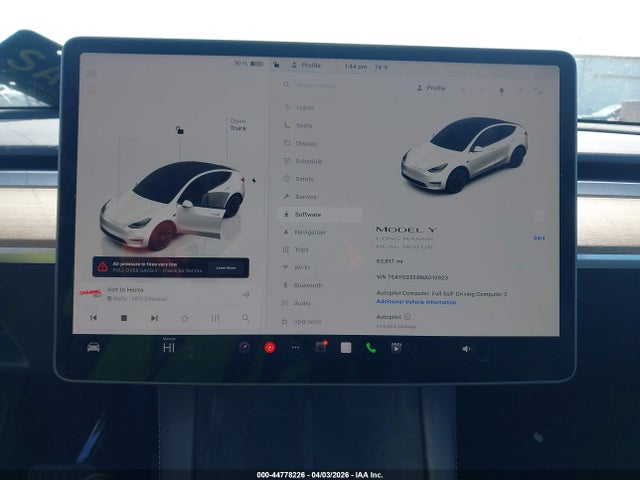 44778226 :رقم المزاد ، 7SAYGDEE8NA013923 vin ، 2022 Tesla Model Y Long Range Dual Motor All-wheel Drive مزاد بيع