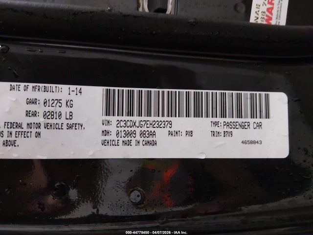 Dodge Charger Sxt 2014 2C3CDXJG7EH232379 Image 9