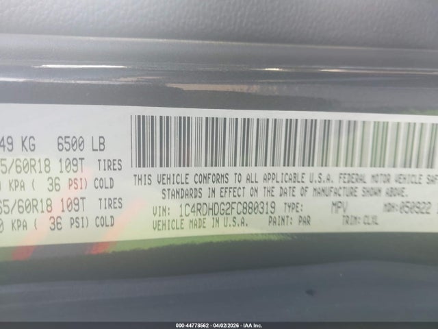 2015 DODGE DURANGO 1C4RDHDG2FC880319 Photo 8