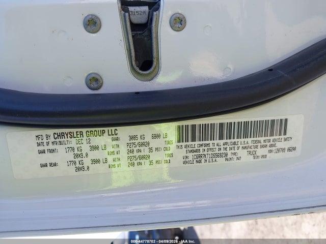 2013 RAM 1500 1C6RR7KT1DS569230 Photo 8