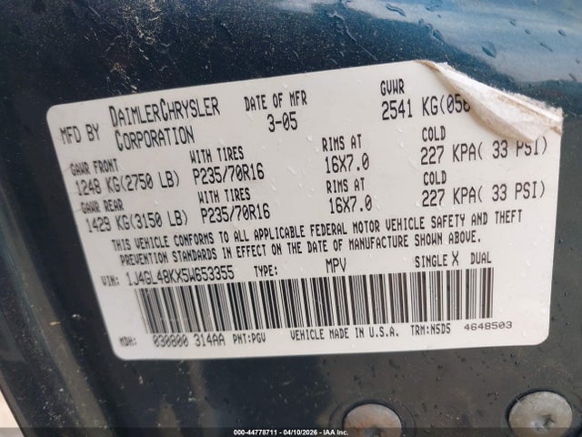 2005 JEEP LIBERTY 1J4GL48KX5W653355 Photo 8