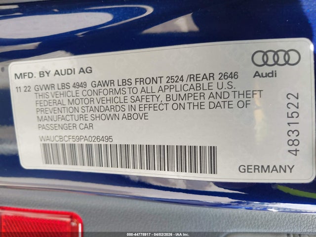 2023 AUDI A5 SPORTBACK WAUCBCF59PA026495 Photo 8