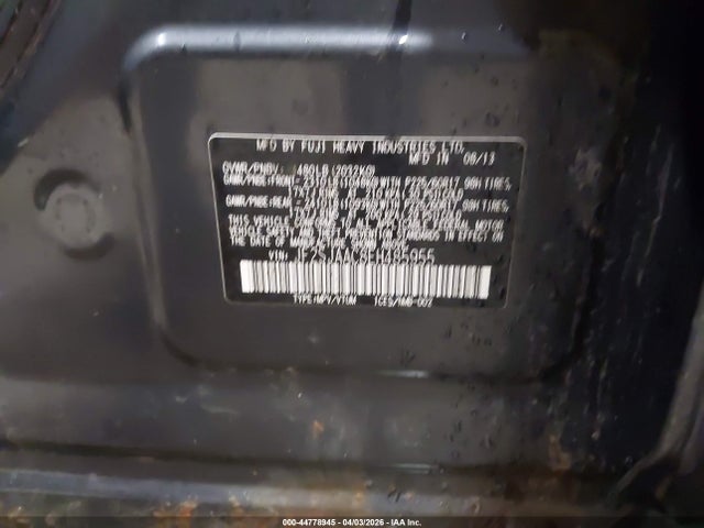 44778945 :رقم المزاد ، JF2SJAAC8EH485955 vin ، 2014 Subaru Forester 2.5i مزاد بيع