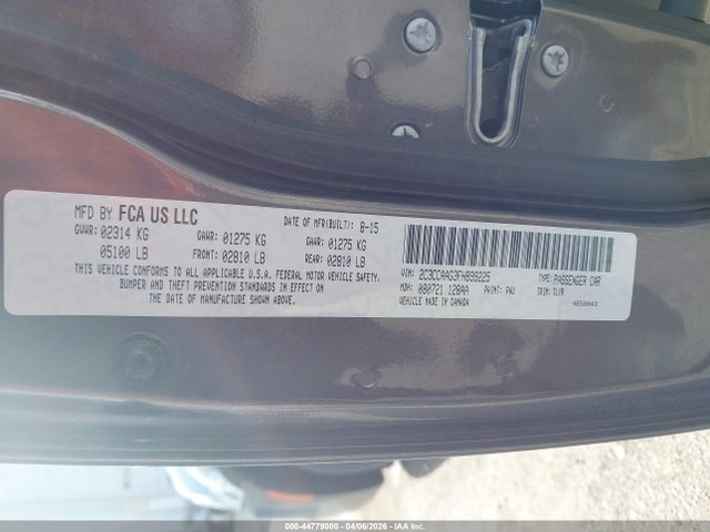 Aukcja sprzedaży 2015 Chrysler 300 Limited, vin: 2C3CCAAG3FH899225, numer aukcji: 44779000