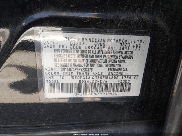 Nissan SENTRA SV 2015 3N1AB7AP6FY232476 Image 9