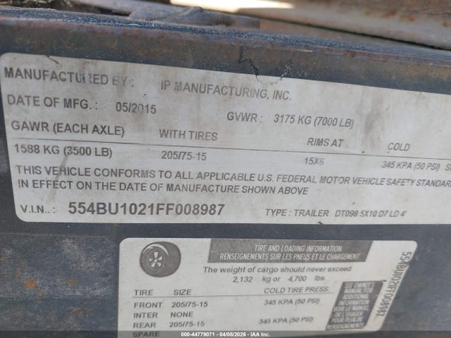 554BU1021FF008987 Millenmium Ipipm
