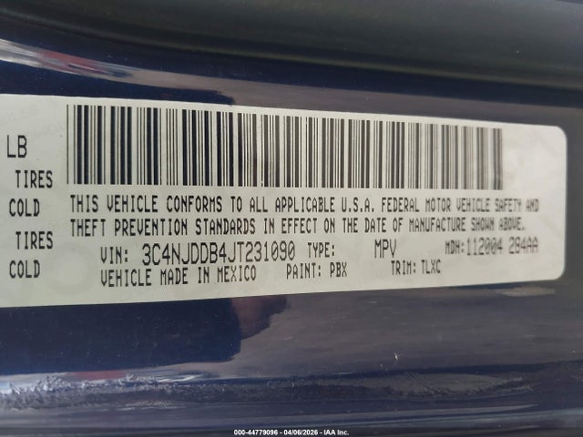 Aukcja sprzedaży 2018 Jeep Compass Trailhawk 4x4, vin: 3C4NJDDB4JT231090, numer aukcji: 44779096