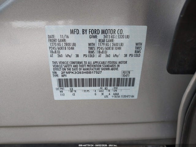2017 FORD EDGE 2FMPK3G93HBB17527 Photo 8