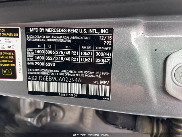 Продаж на аукціоні авто 2016 Mercedes-benz Gle 450 Amg Coupe 4matic, vin: 4JGED6EB9GA023946, номер лоту: 44779151