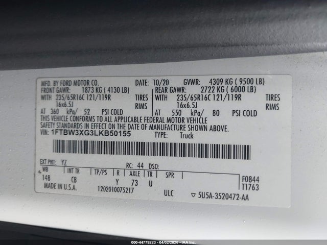 2020 FORD TRANSIT-350 CARGO VAN 1FTBW3XG3LKB50155 Photo 8