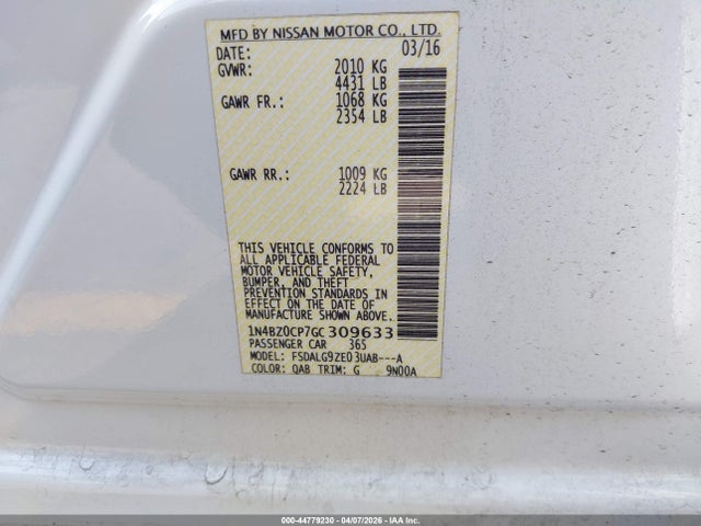 2016 NISSAN LEAF 1N4BZ0CP7GC309633 Photo 8