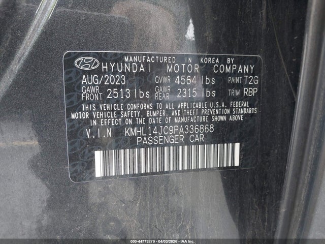 Продаж на аукціоні авто 2023 Hyundai Sonata N Line, vin: KMHL14JC9PA336868, номер лоту: 44779279