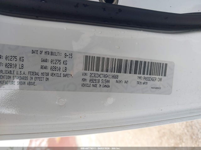 Продажа на аукционе авто 2016 Dodge Charger R/t, vin: 2C3CDXCT0GH110668, номер лота: 44779311