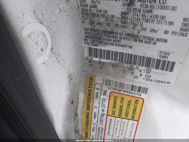 2015 FORD F-250 1FTBF2BT9FED43718 Photo 8