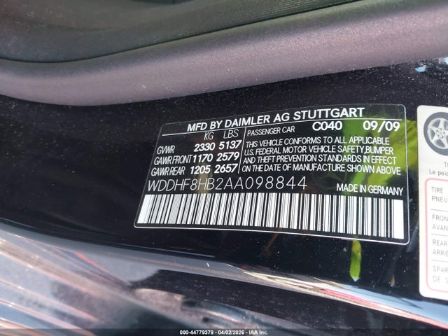 2010 MERCEDES-BENZ E 350 WDDHF8HB2AA098844 Photo 8