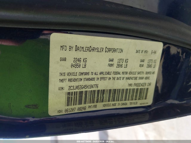 2005 CHRYSLER 300 2C3JA53G45H184776 Photo 8