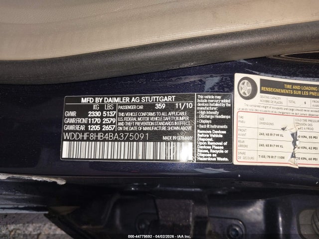 Продажа на аукционе авто 2011 Mercedes-benz E 350 4matic, vin: WDDHF8HB4BA375091, номер лота: 44779592