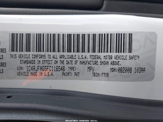 Aukcja sprzedaży 2015 Jeep Grand Cherokee Laredo, vin: 1C4RJFAG5FC116546, numer aukcji: 44779679