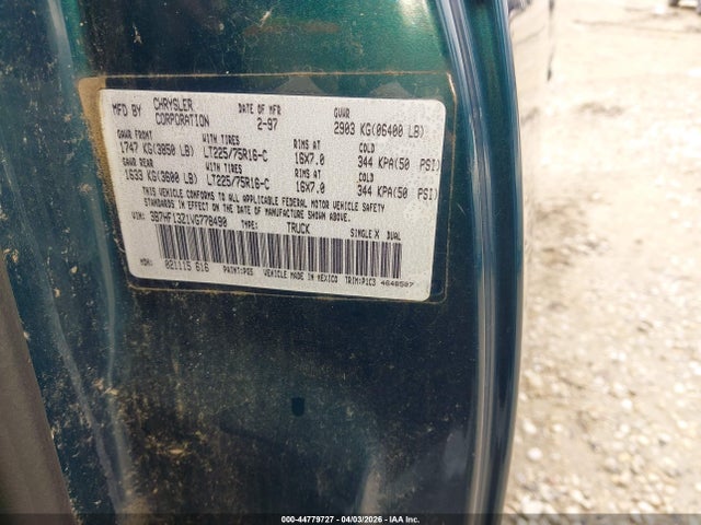 1997 DODGE RAM 1500 3B7HF13Z1VG778490 Photo 8