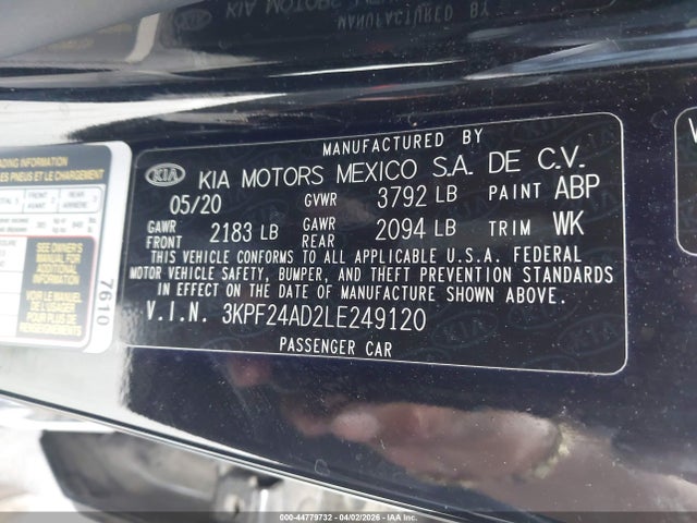 KIA Forte Lxs 2020 3KPF24AD2LE249120 Image 9